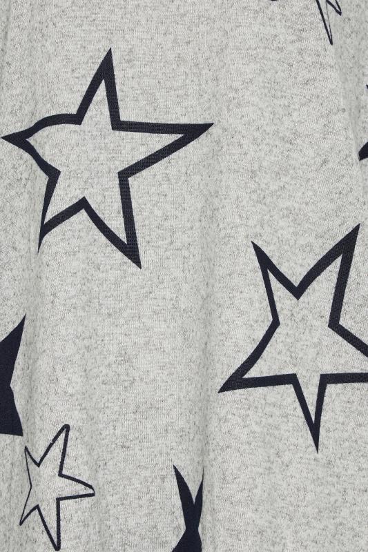 LTS Tall Grey Star Print Drop Shoulder Jumper | Long Tall Sally 7