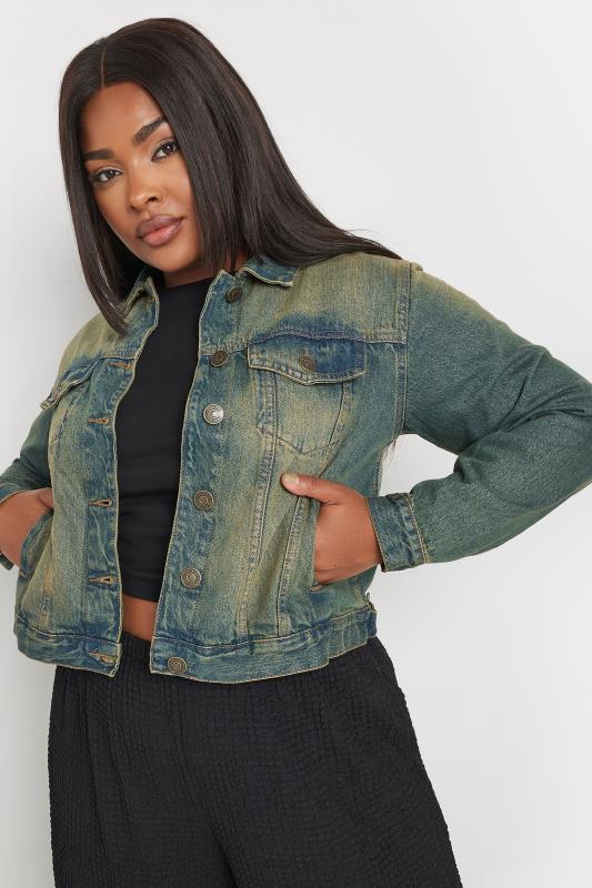 YOURS Plus Size Blue Washed Classic Denim Jacket | Yours Clothing 2