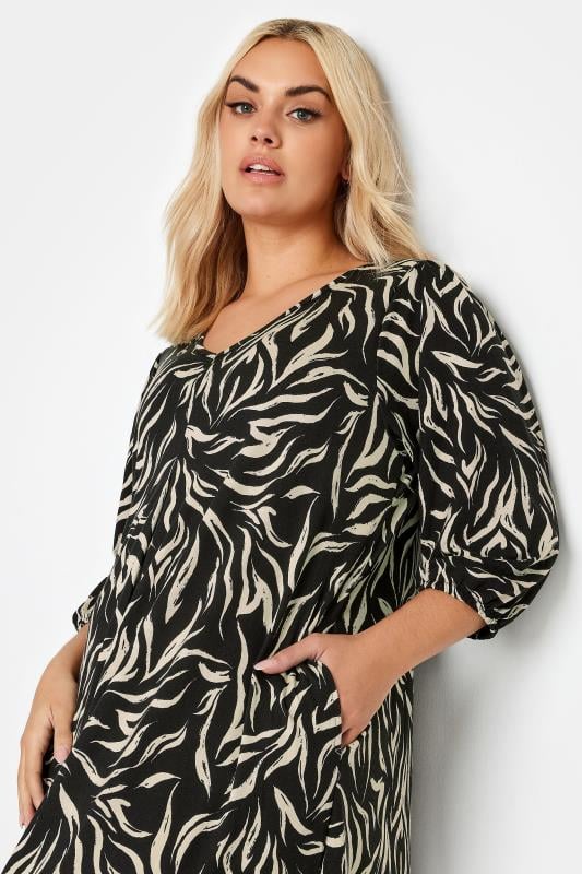 YOURS Plus Size Black Zebra Print Maxi Dress | Yours Clothing 4