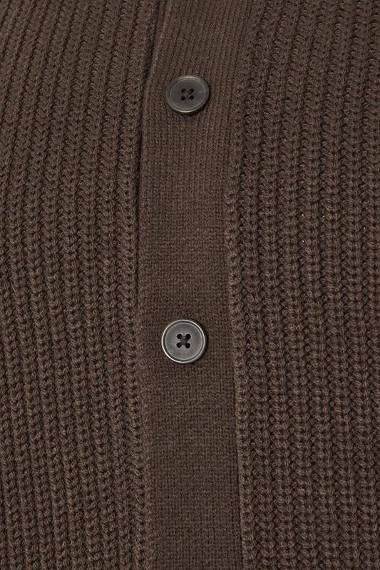 BadRhino Big & Tall Brown Long Sleeve Knitted Shirt | BadRhino 3