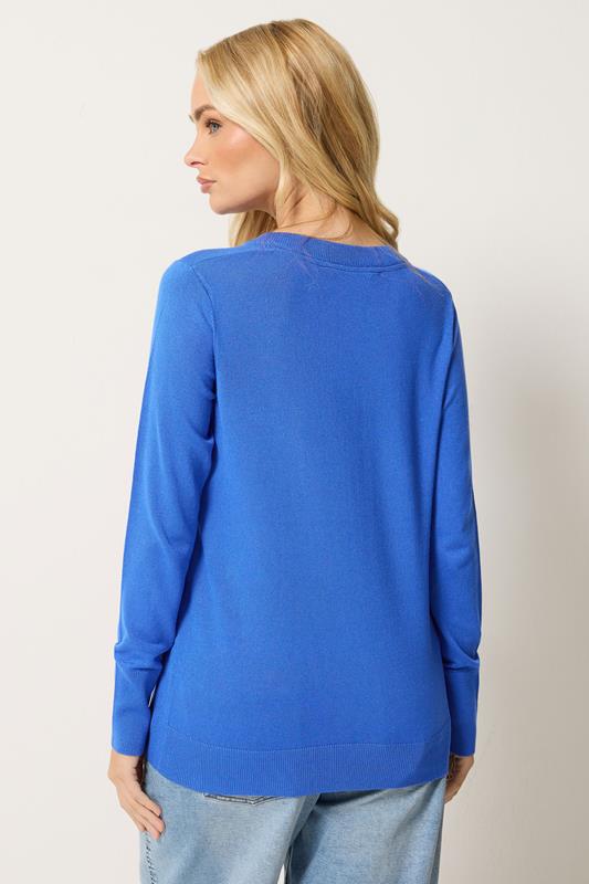 M&Co Cobalt Blue V-Neck Jumper | M&Co 2