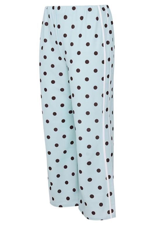 LIMITED COLLECTION Plus Size Blue Polka Dot Side Stripe Trousers | Yours Clothing 7