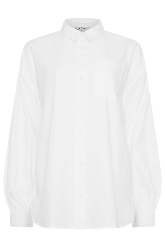 LTS Tall White Plain Cotton Shirt | Long Tall Sally 6