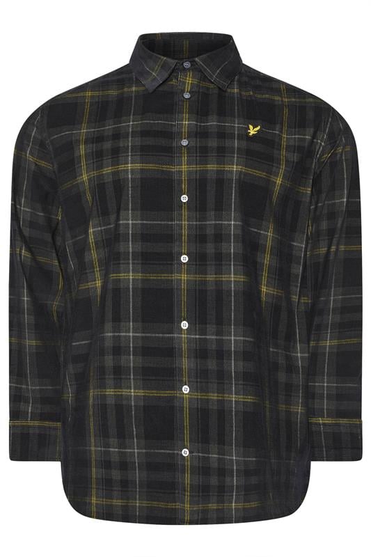 LYLE & SCOTT Big & Tall Black Check Shirt | BadRhino 2