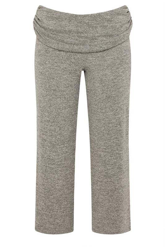 LIMITED COLLECTION Plus Size Natural Brown Fold Over Trousers | Yours Clothing 5