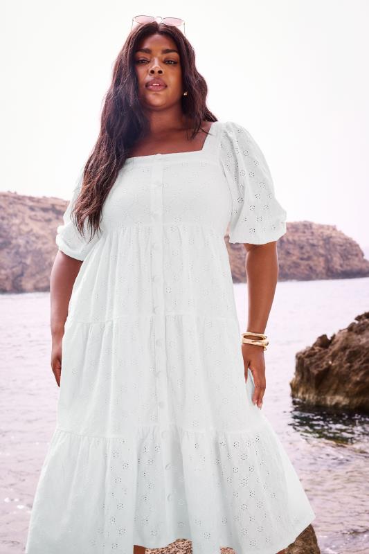 White Plus Size Dresses Evans