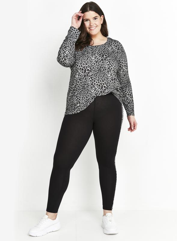 Animal Print Side Black Legging 3