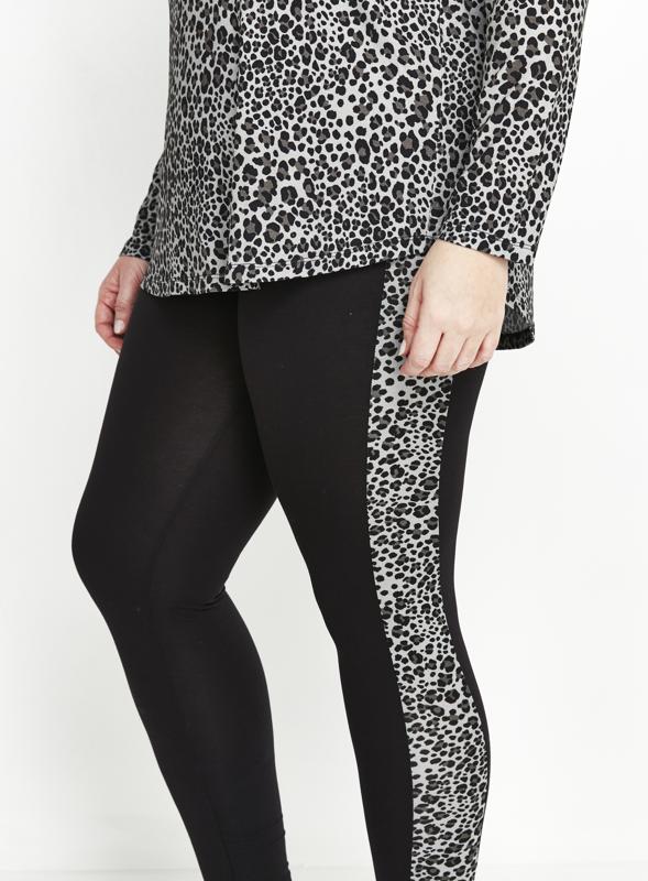 Animal Print Side Black Legging 5