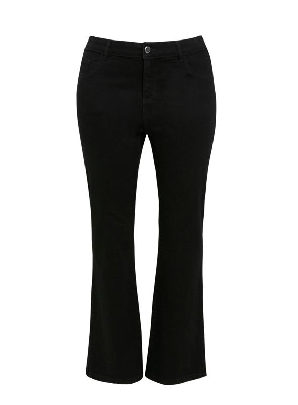 Plus Size Bootcut Jeans Black Petite 2