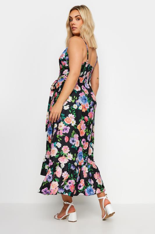 YOURS Plus Size White Floral Print Frill Hem Dress | Yours Clothing 3