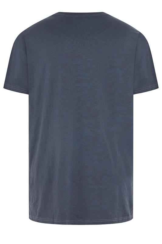 KAM Big & Tall Navy Blue Skull Graphic T-Shirt | BadRhino 2
