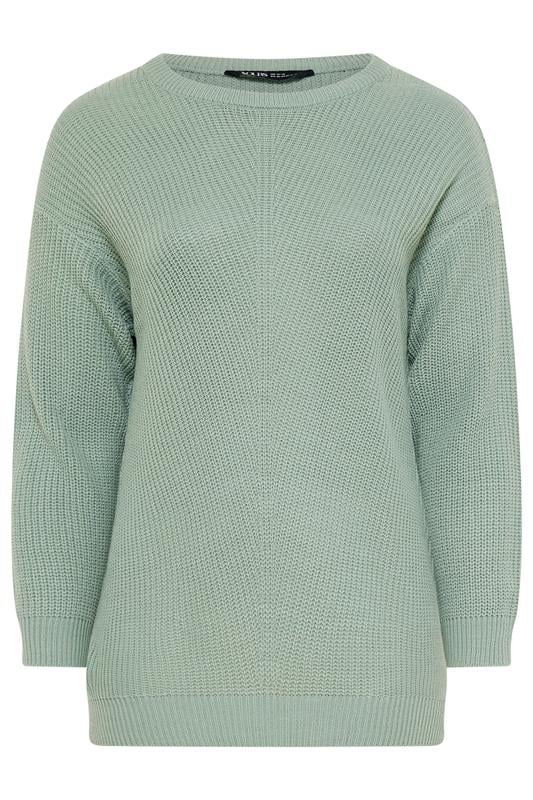 YOURS Plus Size Essential Sage Green Knitted Jumper | Yours Clothing 6