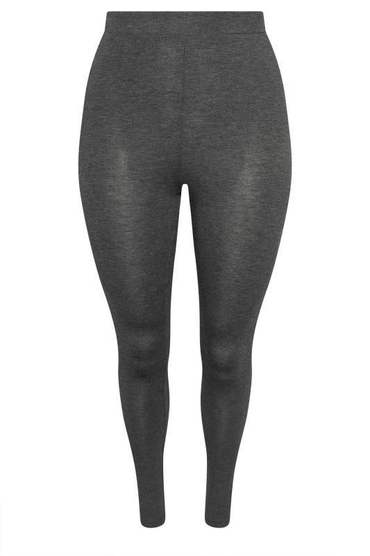 Plus Size Grey Soft Touch Leggings | Yours Clothing 5