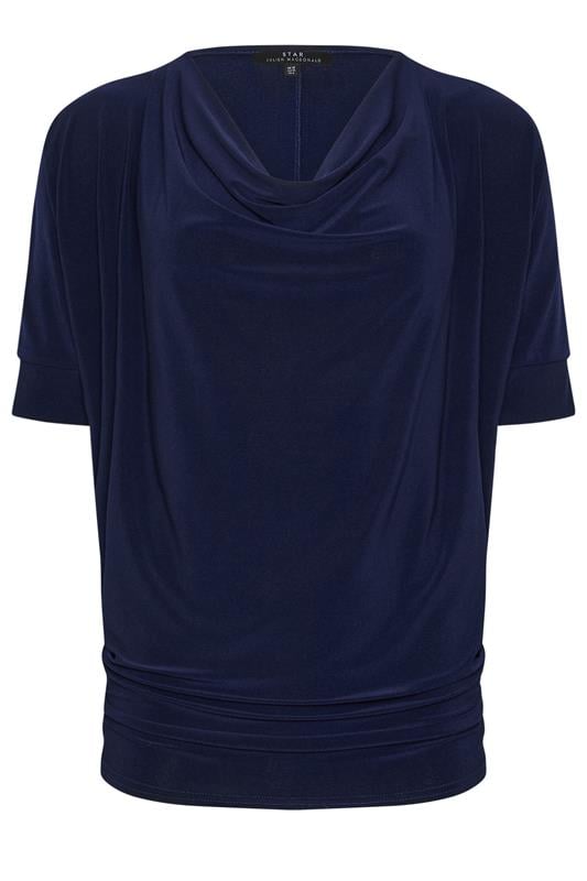 STAR Navy Blue Neck Top