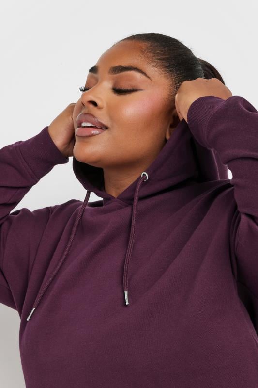 YOURS Plus Size Burgundy Red Hoodie | Yours Clothing 4