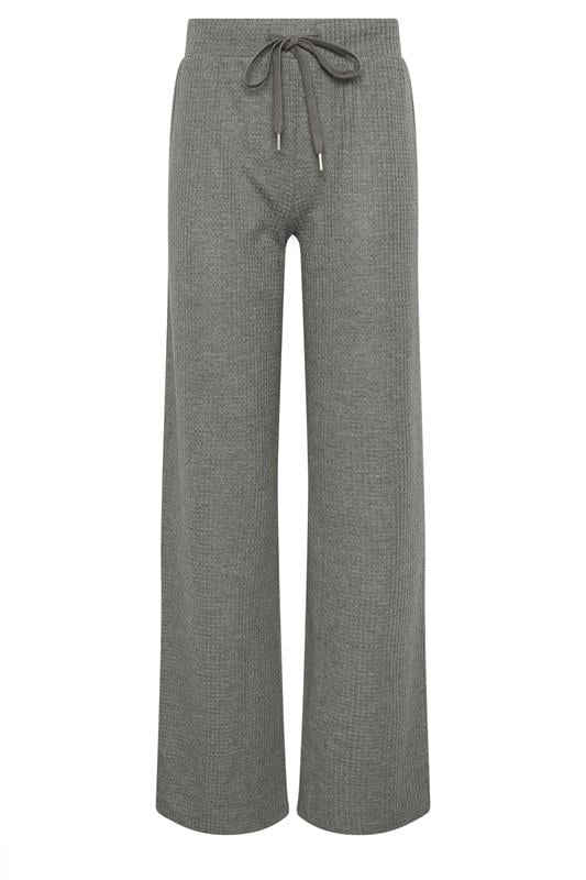 LTS Tall Charcoal Grey Waffle Lounge Trousers | Long Tall Sally 5