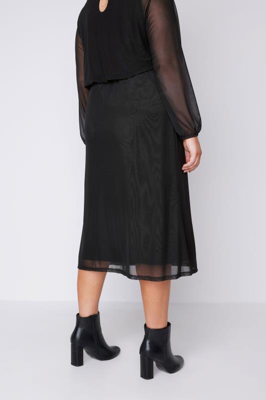 EVANS Plus Size Black Mesh Skirt | Evans 3