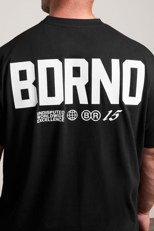 BDRNO Big & Tall Black Logo T-Shirt | BadRhino 5
