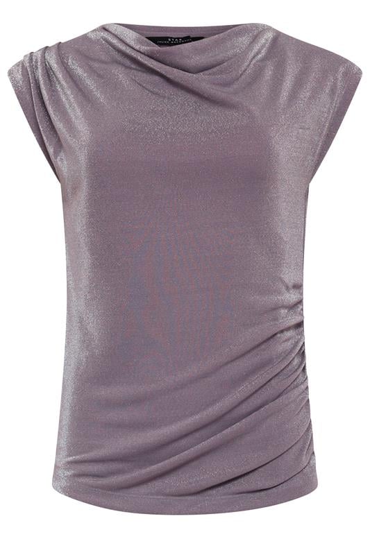 STAR Lilac Shimmer Draped Top | StarByJM 5