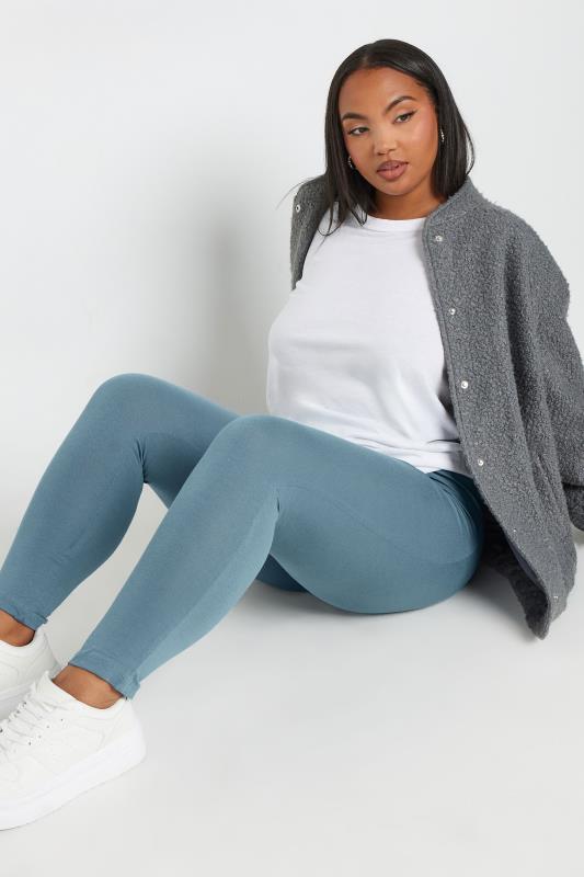 YOURS Plus Size Grey Stretch Leggings | Yours Clothing 4