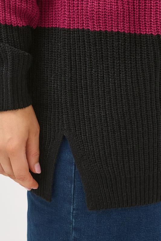 YOURS Plus Size Red Colourblock Jumper | Yours Clothing 4