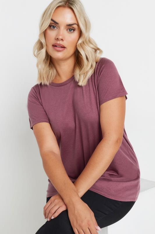 YOURS Plus Size Berry Red Essential T-Shirt | Yours Clothing 2