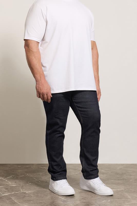 D555 Big & Tall Indigo Blue Tapered Stretch Jeans