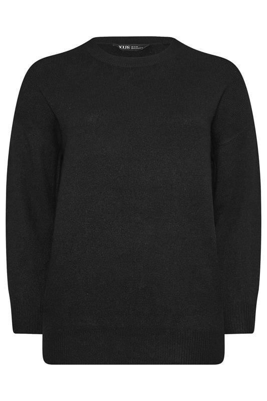 YOURS Plus Size Black Soft Touch Knit Jumper | Yours Clothing 5