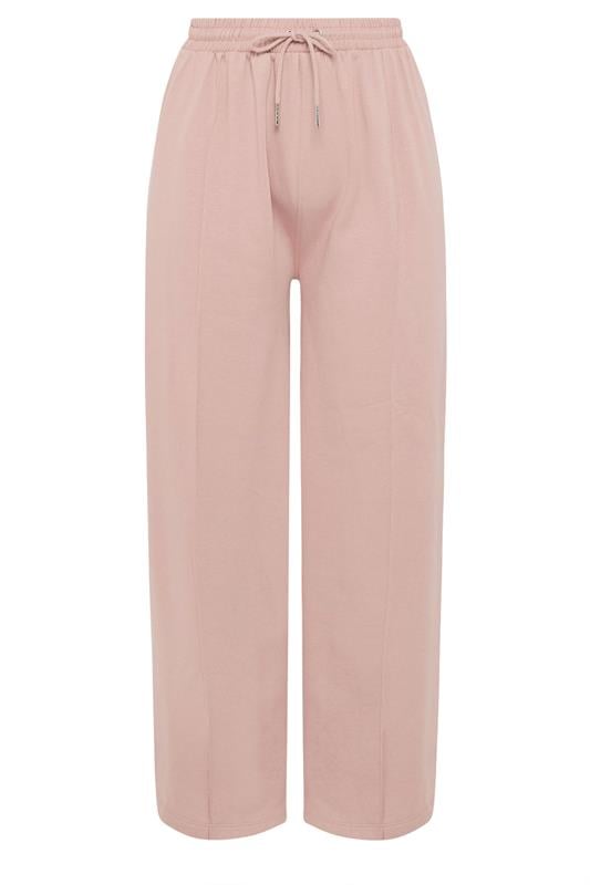 YOURS Plus Size Dusky Pink Wide Leg Joggers | Yours Clothing 5