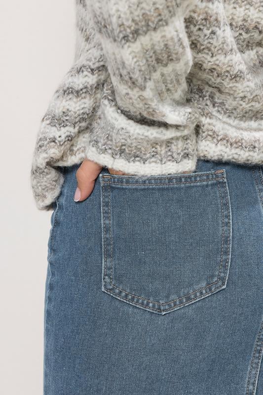 LTS Tall Blue Denim Midi Skirt | Long Tall Sally  4