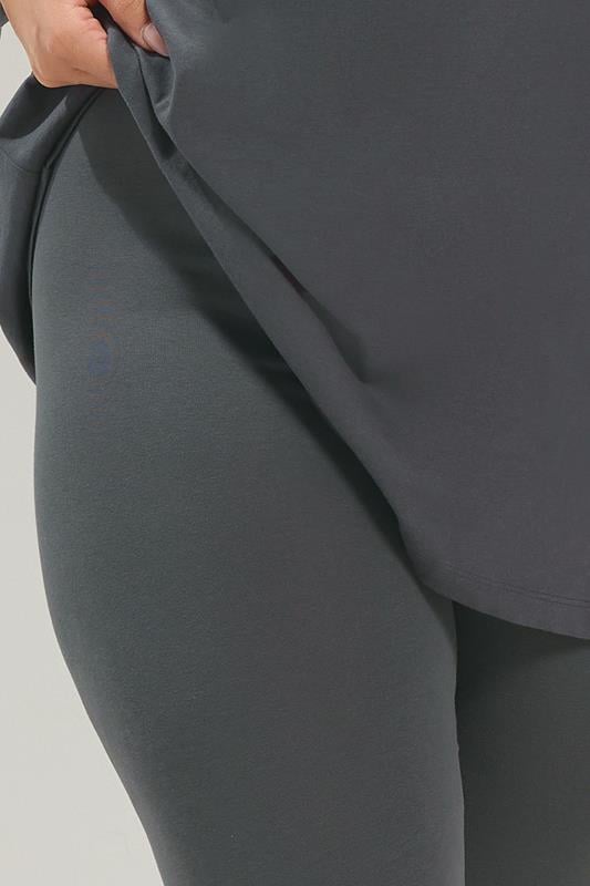 YOURS Plus Size Charcoal Grey Leggings | Yours Clothing 4