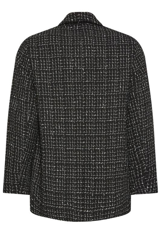 YOURS Curve Black Metallic Boucle Blazer | Yours Clothing 8