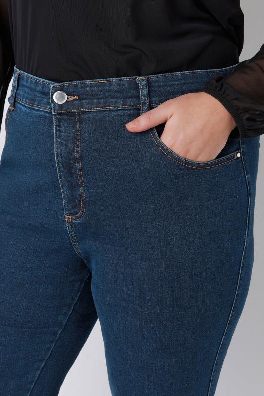 Indigo Blue Bootcut 5 Pocket Denim Jeans Plus Size 16 to 32