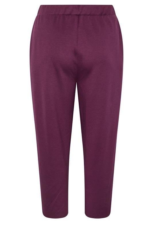 EVANS Plus Size Berry Red Luxe Wide Leg Joggers | Evans 2