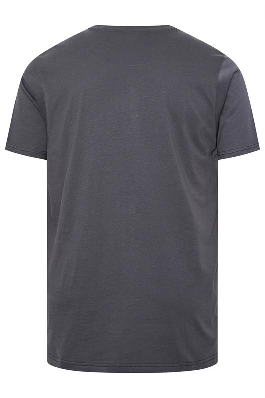 KAM Big & Tall Night Black Bulldog Graphic Print T-Shirt | BadRhino 4
