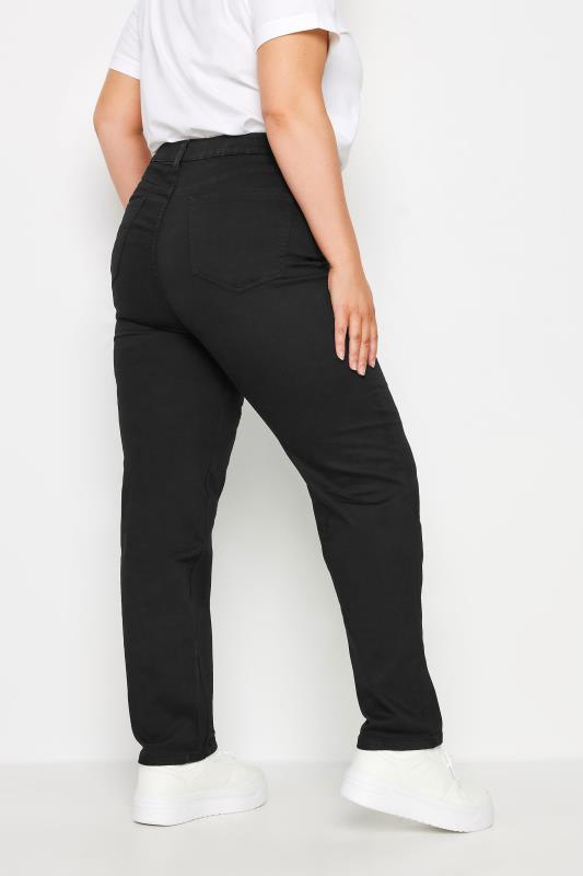 YOURS Plus Size Black Straight Leg RUBY Jeans | Yours 3