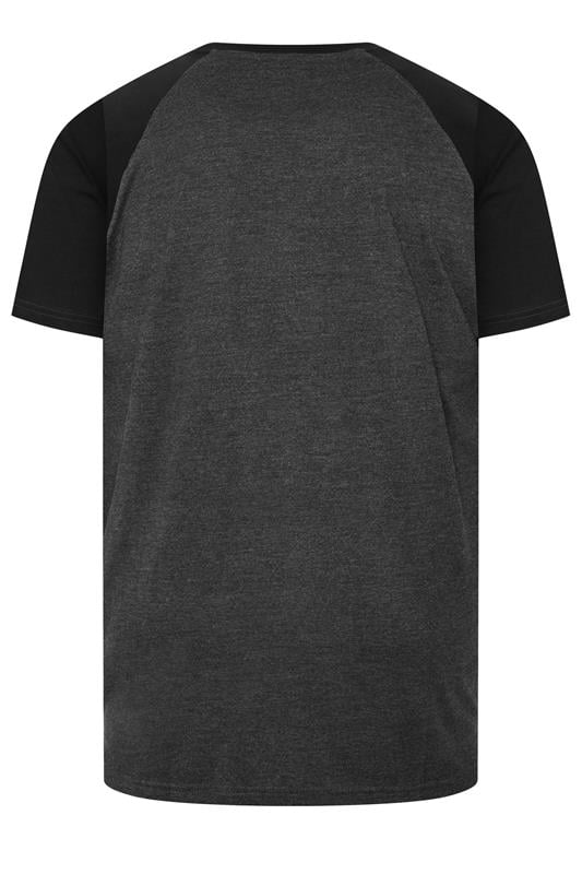 KAM Big & Tall Black 'Brooklyn' Raglan Tee | BadRhino 4