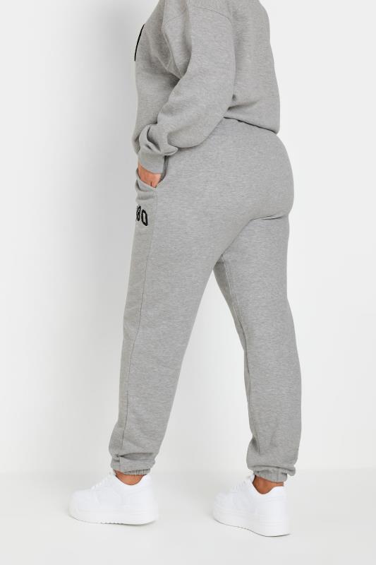 YOURS Plus Size Light Grey '1980' Slogan Joggers | Yours Clothing  4