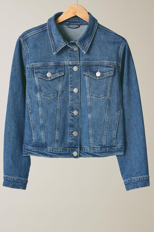 EVANS Plus Size Blue Premium Denim Jacket | Evans 5