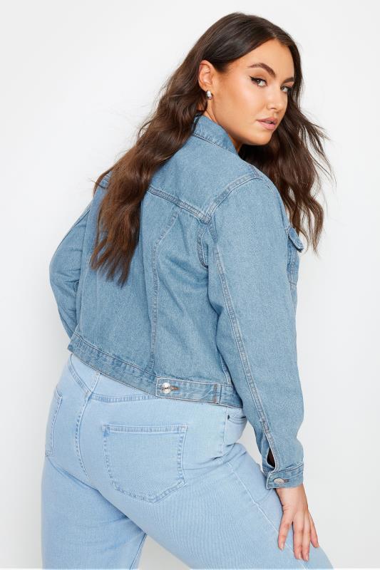 YOURS Plus Size Light Blue Denim Jacket | Yours Clothing 3