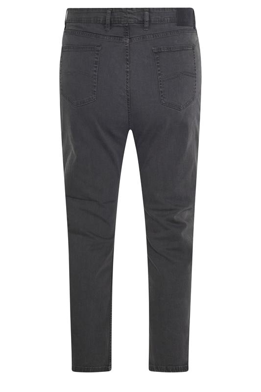 KAM Big & Tall Charcoal Grey Stretch Jeans | BadRhino 2