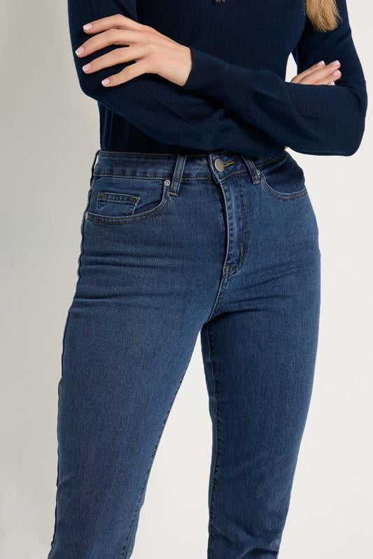 LTS Tall Dark Blue Stretch Straight Leg Jeans | Long Tall Sally  5