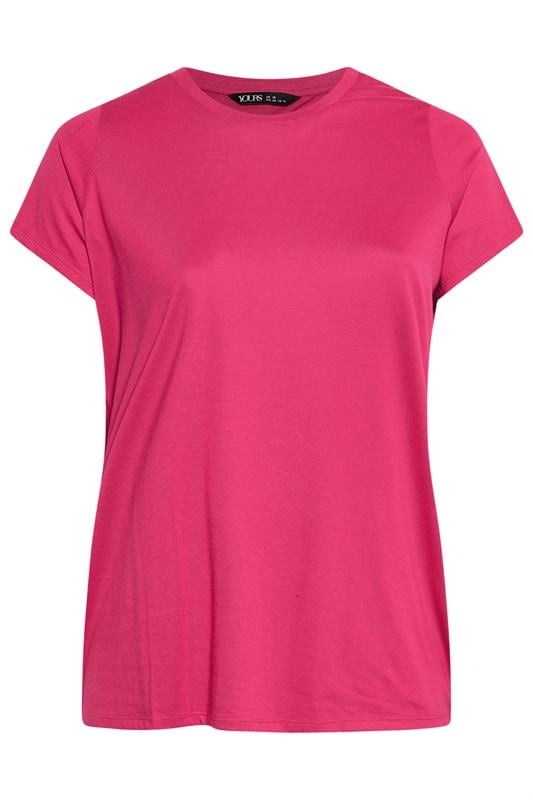 YOURS Plus Size Hot Pink Core T-Shirt | Yours Clothing 5