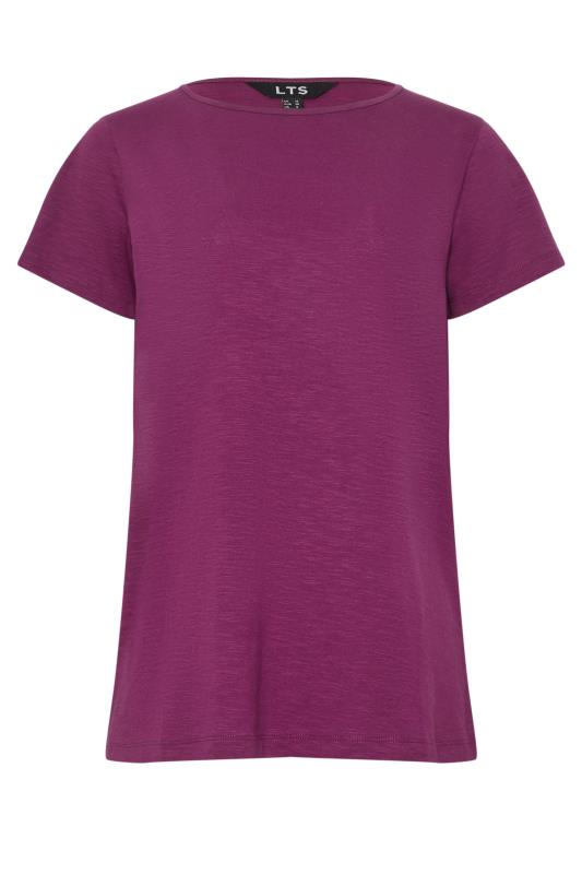 LTS Tall Dark Purple Short Sleeve Cotton T-Shirt | Long Tall Sally 5