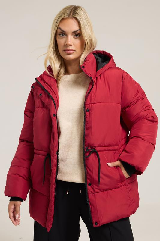  YOURS Curve Red Short Padded Coat