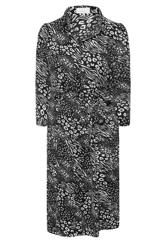 YOURS LONDON Plus Size Black Animal Print Shirt Dress | Yours Clothing 6