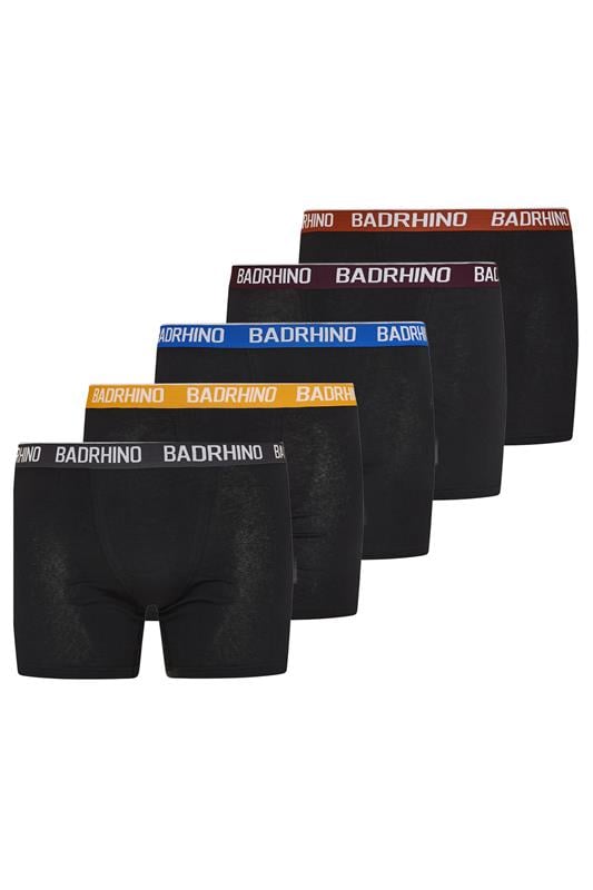 BadRhino 5 PACK Blue/Yellow/Brown/Purple/Black Band Boxers | BadRhino 4