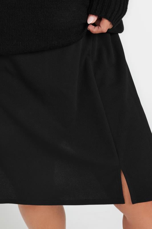 YOURS Plus Size Black Side Split Mini Skirt | Yours Clothing  5