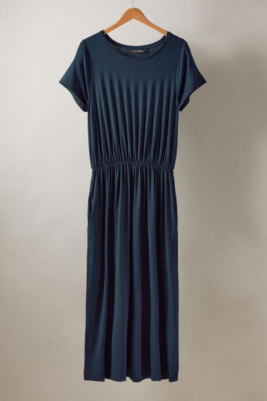 Plus Size  EVANS Curve Navy Blue Maxi Dress