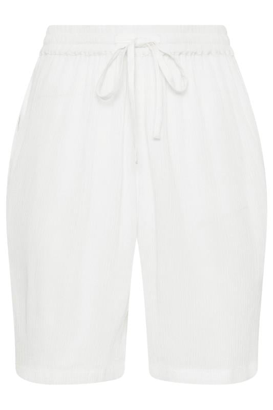 LTS Tall Women's White Textured Shorts | Long Tall Sally 7